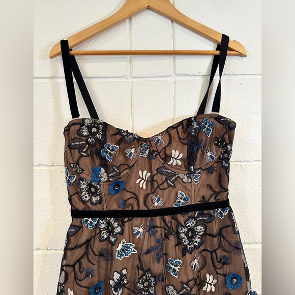 For Love & Lemons Beatrice Maxi Dress in Blue - Picture 4 of 8